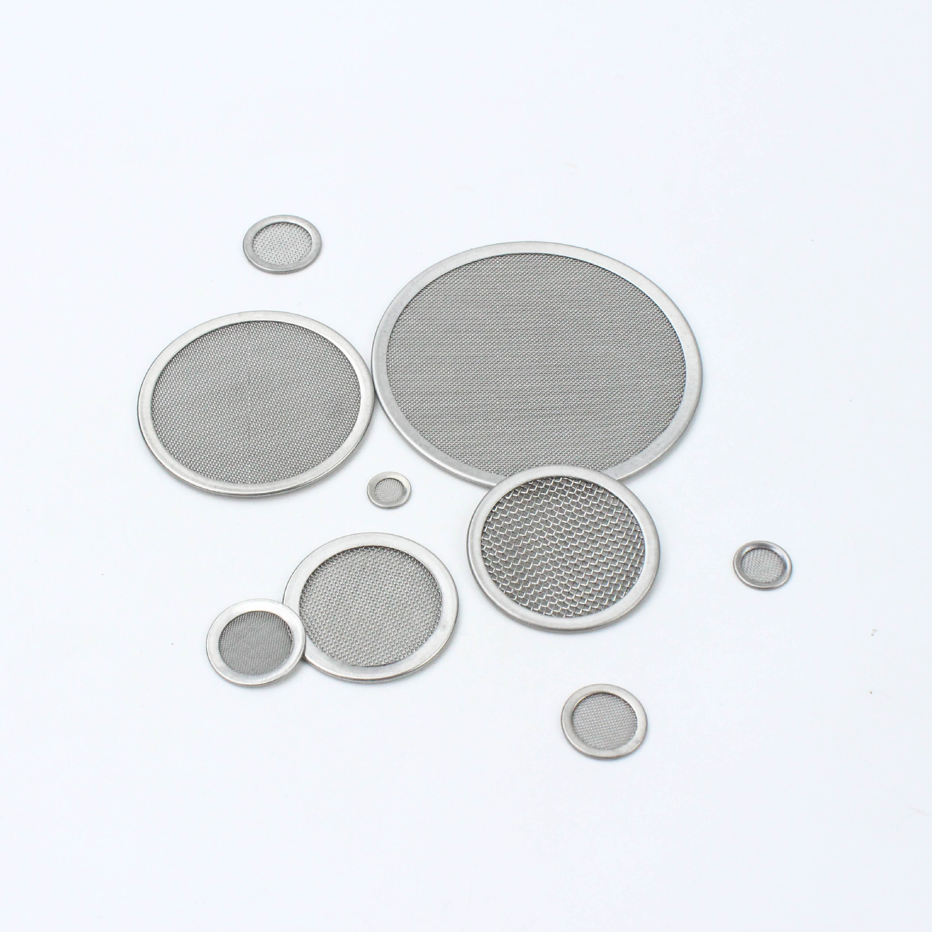Custom stainless steel mesh filter discs in multiple diameters