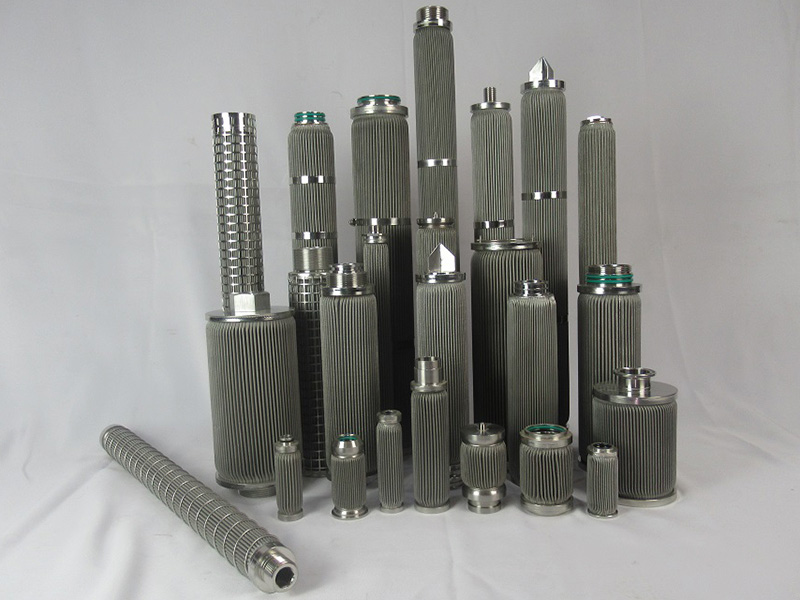 Custom pleated stainless steel filter cartridge examples