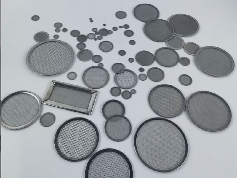 Round and rectangular custom wire mesh filter discs