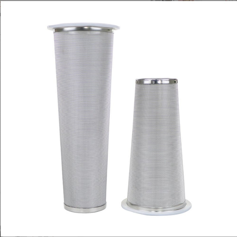 Cylindrical and conical stainless steel coffee filter basket components