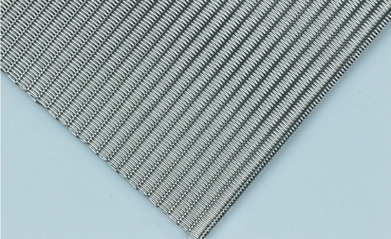 Close detail of dense Dutch weave wire structure