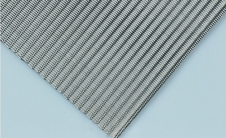 Close detail of dense Dutch weave wire structure
