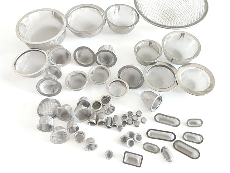 Formed wire mesh screen inserts including small rectangular and oval profiles