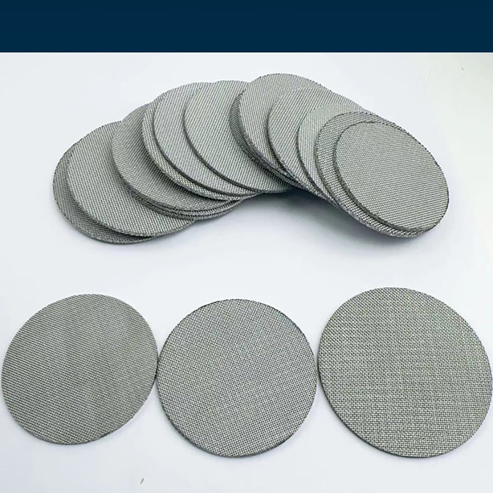 Round stainless steel mesh coffee filter discs in several diameters