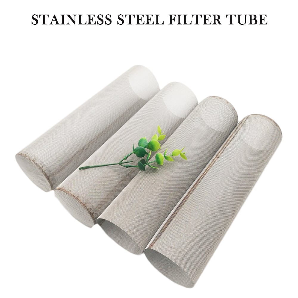 Stainless steel wire mesh filter cylinders with closed and open ends