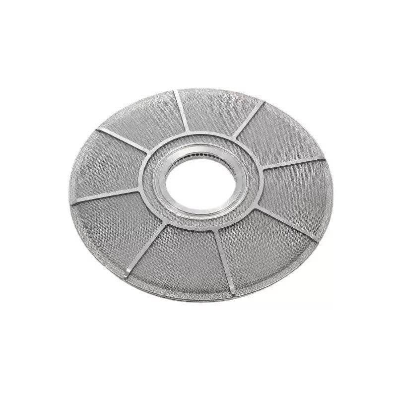 Annular mesh screen with inner rim and radial supports
